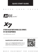 Mee Audio X7 Stereo Bluetooth Wireless Sports In-Ear Headphones Manual de usuario