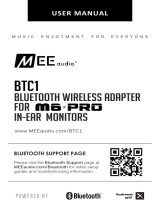 Mee Audio BTC1 Bluetooth Wireless Adapter For M6 PRO In-Ear Monitors Manual de usuario