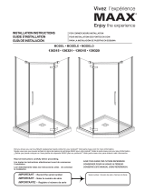 MAAX 139320-900-084-000 Davana Neo-angle Pivot Shower Door 40 x 40 x 75 in. 8 mm Guía de instalación