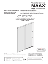 MAAX 135324-900-084-000 Uptown Slider Shower Door 56-59 x 76 in. 8 mm Guía de instalación