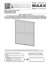 MAAX 135671-900-084-000 Aura Sliding Shower Door 43-47 x 71 in. 8 mm Guía de instalación