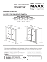 MAAX 105412-970-084-000 Polar Sliding Shower Door 54-59 ½ x 68 in. Guía de instalación