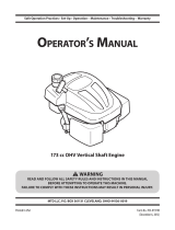 MTD 173 cc OHV Manual de usuario