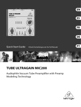 Behringer TUBE ULTRAGAIN MIC200 Guía de inicio rápido