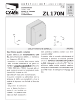CAME ZL170N Manual de usuario