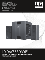 LD Systems DAVE 8 Roadie 2.1 Split PA System 700W El manual del propietario