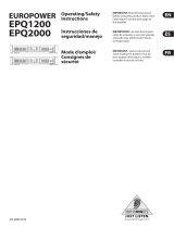 Behringer EUROPOWER EPQ1200 Operating/Safety Instructions Manual