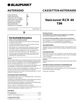 Blaupunkt VANCOUVER RCR 44 TIM El manual del propietario