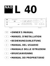 NAD L40 El manual del propietario