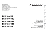 Pioneer DEH-1801UB Manual de usuario