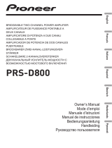 Pioneer PRS-D800 El manual del propietario