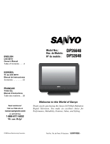 Sanyo DP32648 - 31.5" LCD TV El manual del propietario
