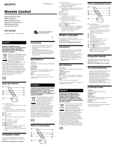 Sony RM-MC60 Manual de usuario