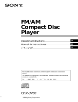 Sony Model CDX-3700 Manual de usuario
