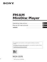 Sony MDX-C670 El manual del propietario