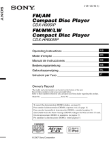 Sony CDX-H905IP Manual de usuario