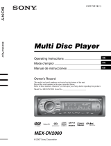 Sony MEX-DV2000 Manual de usuario