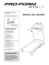 Pro-Form 415 Lt Treadmill Manual de usuario