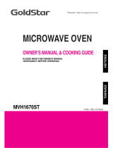 Goldstar MVH1670ST Owner's Manual & Cooking Manual