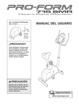Pro-Form 715 Smr Bike Manual de usuario