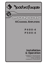 Rockford Fosgate Punch P500-4 Instrucciones de operación