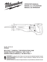 Milwaukee M18 FUEL SAWZALL 2720-20 Manual de usuario