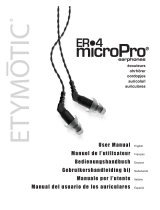 Etymotic Research ER•4 MicroPro Manual de usuario