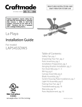 Craftmade LAP54SSDW5 Guía de instalación