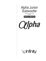 Infinity Alpha Junior Subwoofer El manual del propietario
