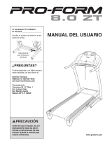Pro-Form 8.0 Zt Treadmill Manual de usuario