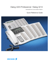 Ericsson Dialog 3213 Quick Reference Manual