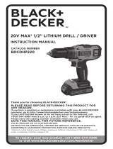 Black & Decker BDCDHP220SB-2 Manual de usuario