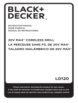 BLACK DECKER LD120 20V Max Cordless Drill Manual de usuario