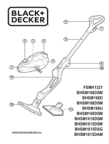Black & Decker Bhsm166dsm-qs - Balai Vapeur Multifonctions - Gant Steamitt - 11 Accessoires - 1600w Manual de usuario