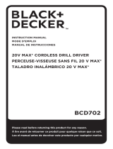 Black & Decker BCD702 Manual de usuario