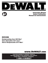DeWalt DCS386T1 Manual de usuario
