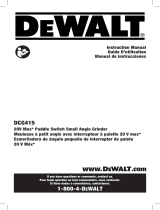 DeWalt DCG415W1 Manual de usuario