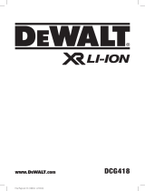 DeWalt DCG418 Manual de usuario