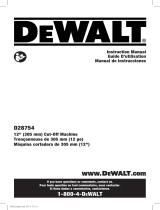 DeWalt 12in CUT OFF MACHINE DWTD28754 Manual de usuario