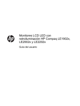 HP Compaq LE2002x 20-inch LED Backlit LCD Monitor El manual del propietario