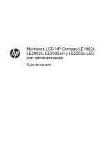 HP Compaq LE2002xm 20-inch LED Backlit LCD Monitor El manual del propietario