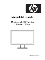 HP Compaq L2105tm 21.5-inch Widescreen LCD Touchscreen Monitor Manual de usuario