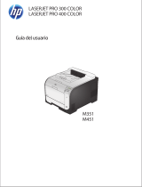 HP LaserJet Pro 300 color Printer M351 series El manual del propietario