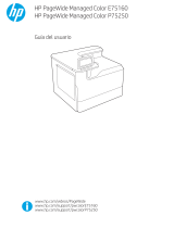 HP PageWide Managed Color P75250 Printer series El manual del propietario