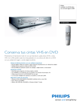 Philips DVDR3320V/01 Product Datasheet