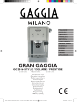 Gaggia GG2016-STYLE Coffee Machine El manual del propietario