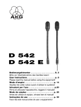 AKG D 542 E User Instructions