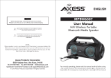 Axess HiFi Wireless Portable Bluetooth Media Speaker Manual de usuario