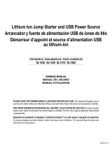Schumacher SL1435 Lithium Ion Jump Starter and USB Power Source SL1439 Lithium Ion Jump Starter and USB Power Source SL1519 Lithium Ion Jump Starter and USB Power Source El manual del propietario