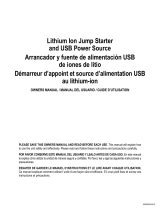 Schumacher SL1397 Lithium Ion Jump Starter and USB Power Source El manual del propietario